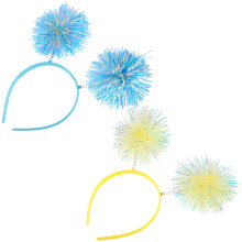 10pcs Foil Pompom Headband Tinsel Hair Loop Cosplay Accessory