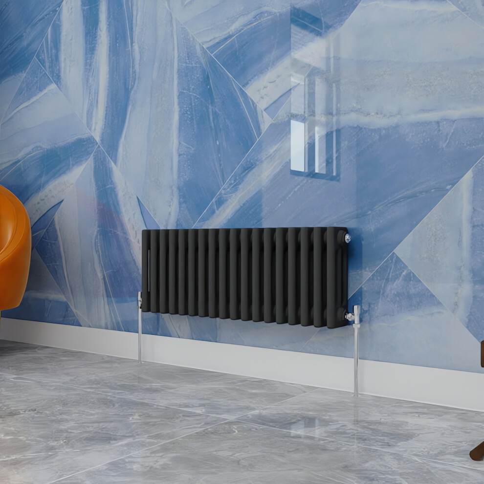 (Anthracite, 300X830mm) Traditional 3 Column Cast Iron Style Radiator 5054100009673