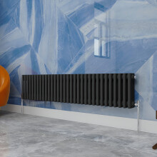 (Anthracite, 300x1460mm) Traditional 3 Column Cast Iron Style Radiator