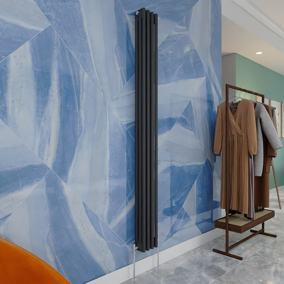 (Anthracite, 1800X200mm) Traditional 3 Column Cast Iron Style Radiator 5054100010129