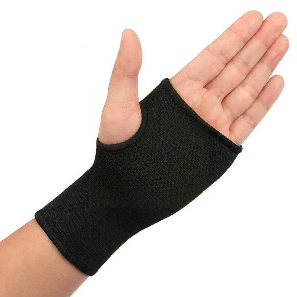Wrist Splint Compression Sleeves for Sports, Comfortable Black Hand Support Brace for Arthritis, Tendonitis, Sprains, Size S