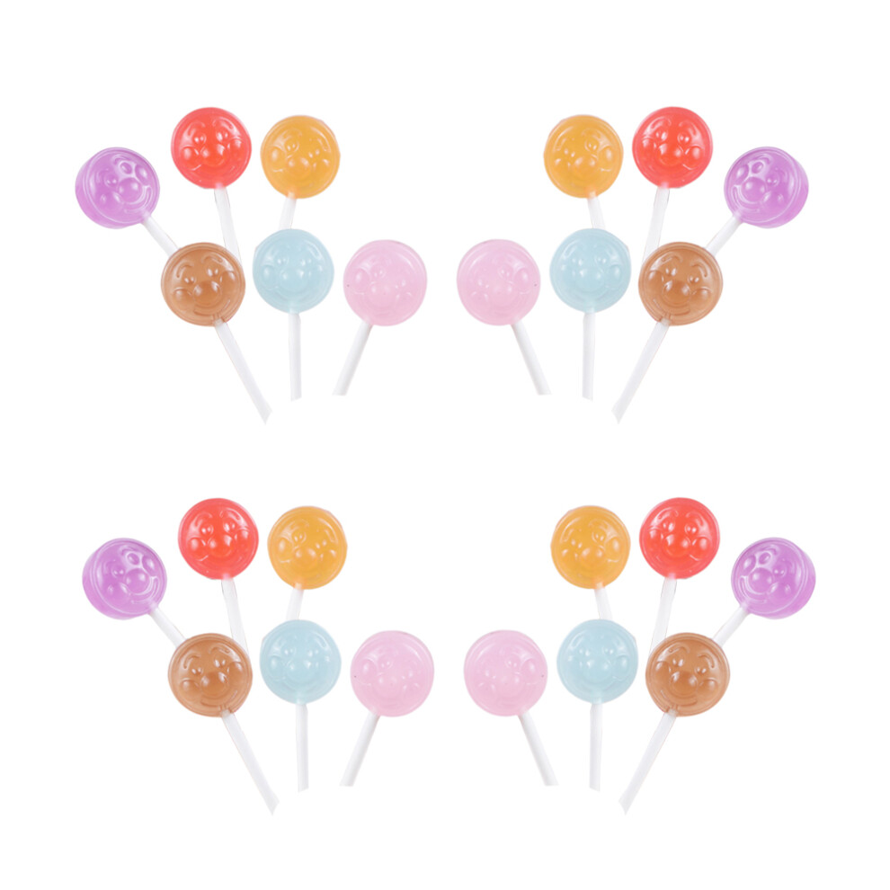 60pcs Resin Lollipop Brooch Necklace Key Chain DIY Materials-image-OPC-PKBJMJJ-NEW