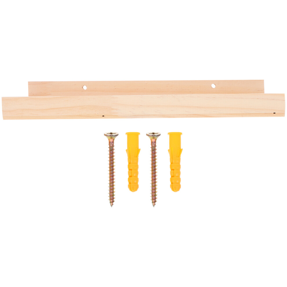 2Pcs Wall-Mounted Wooden Floating Shelf For Bedroom Display 3174223404024