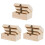 3sets/3pcs Arched Unfinished Wooden Box DIY Storage Case 2