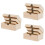3sets/3pcs Arched Unfinished Wooden Box DIY Storage Case 6