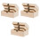 3sets/3pcs Arched Unfinished Wooden Box DIY Storage Case 3