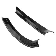 2Pcs Car Interior Steering Wheel Carbon Fiber Decorative Decor Cover Trim for Alfa Romeo Stelvio/Giulia 2016-2018