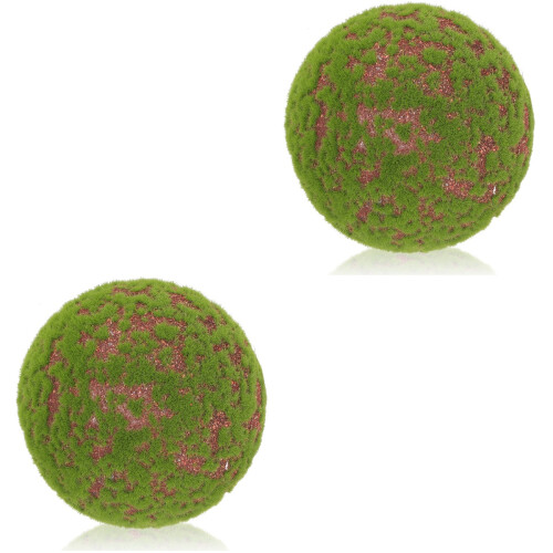 2pcs Artificial Moss Ball for Indoor Outdoor Decor 2