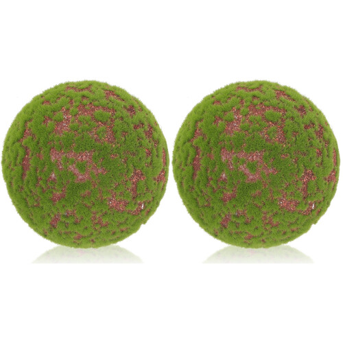 2pcs Artificial Moss Ball for Indoor Outdoor Decor 1