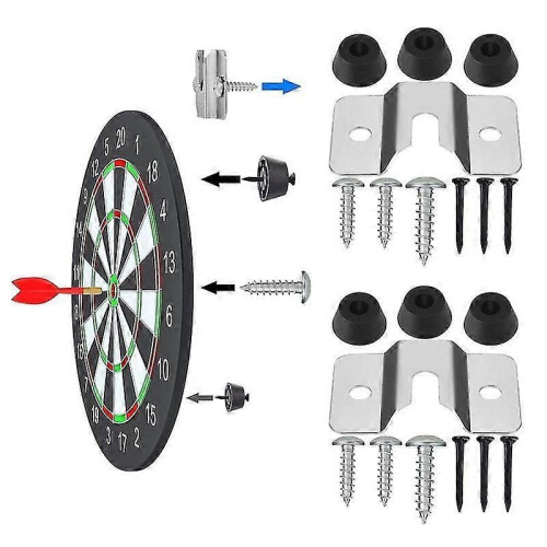 (B) 1 Set Dartboard Mounting Bracket Easy Installation Dartboard Wall Hanging Hook Durable Dartboard Hol 1