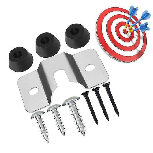 (B) 1 Set Dartboard Mounting Bracket Easy Installation Dartboard Wall Hanging Hook Durable Dartboard Hol 2