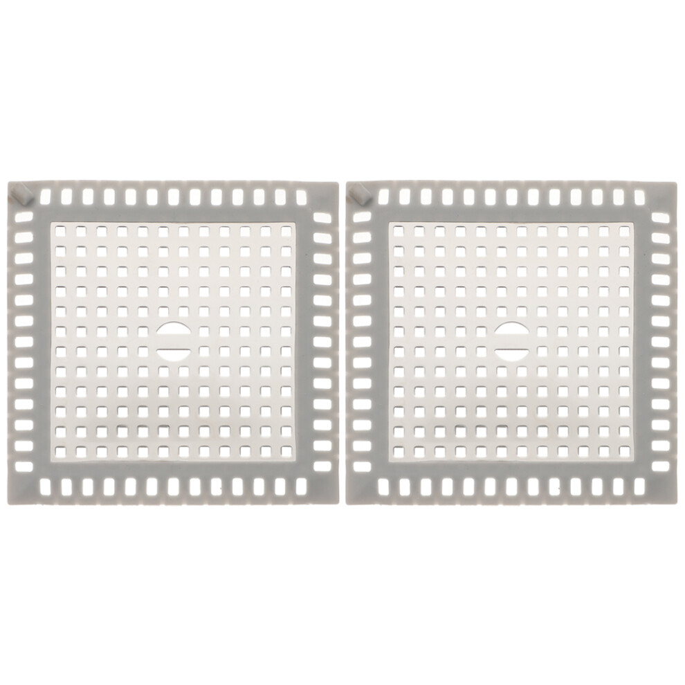 2Pcs Square Shower Drain Stainless Steel Floor Strainer 3173894931396