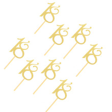 48pcs Golden Cake Toppers 18th Birthday Dessert Decor