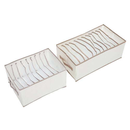 2pcs PVC Wardrobe Clothes Storage Boxes