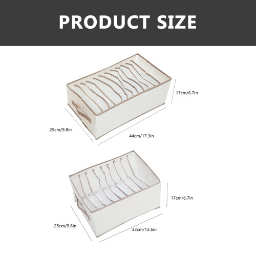 2pcs PVC Wardrobe Clothes Storage Boxes 2