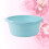 2pcs Plastic Wash Basin for Home Bathroom Foot Use Medium Sky-Blue 7