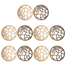 10pcs Wooden Round Coasters Heat Insulation Cup Mats