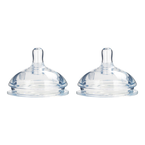 2pcs Wide Neck Silicone Pacifier Bottle L
