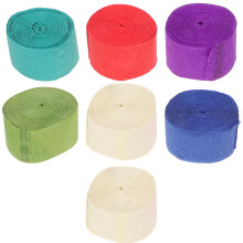 7 Rolls Crepe Paper Streamer Party Decorations