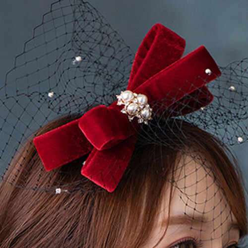 Bridal Headpiece Bowknot Veil Decor 2