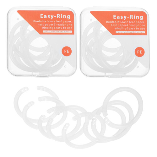 4packs Plastic Binder Rings for Books Flash Cards Calendars