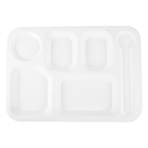 1pc Six Grids Square Fast Food Plate