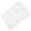 1pc Six Grids Square Fast Food Plate 3