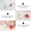 2pairs Rabbit Carrot Asymmetric Ear Studs 11