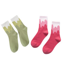 2pairs Girls Women Cotton Crew Socks College Sports