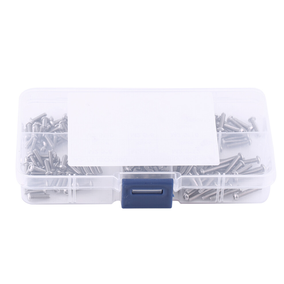 180pcs M2.5 Stainless Steel SS304 Pan Head Hex
