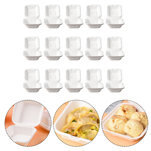 50pcs Takeout Packaging Boxes Snack Wrapping Hamburgers 2