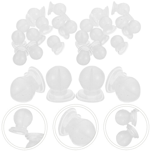 50pcs Silicone Earring Backs for Studs 1