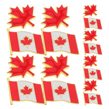 1Set Rode Canada Vlag Broche Met Esdoornblad Voor Jassen En Tassen