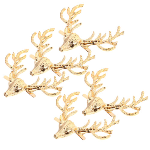 15pcs Deer Christmas Bag Clips Golden 2