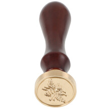 1set Reusable Wax Seal Stamp with Wood Handle