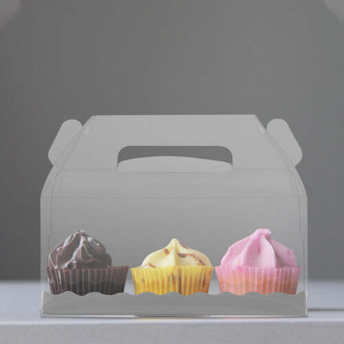 10Pcs Clear Plastic Cake Boxes Pet Food Crisper for Bakery 2