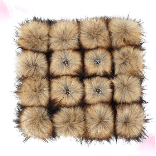 16pcs Plush Ball 124- Bottom Diameter 10cm Hidden Button Style 2