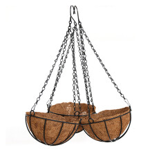 10in Metal Hanging Planter 25cm Steel Wire Basket