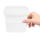 1L Plastic Bucket with Handle and Lid Portable Water Container 4