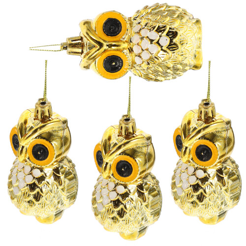 12pcs Christmas Owl Hanging Ornaments