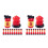 40pcs Miniature Fire Extinguishers Micro Landscape Tools 10