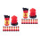 40pcs Miniature Fire Extinguishers Micro Landscape Tools 9
