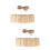 306pcs Small Square Wooden Tags with Hemp Rope 50pcs/pack 7