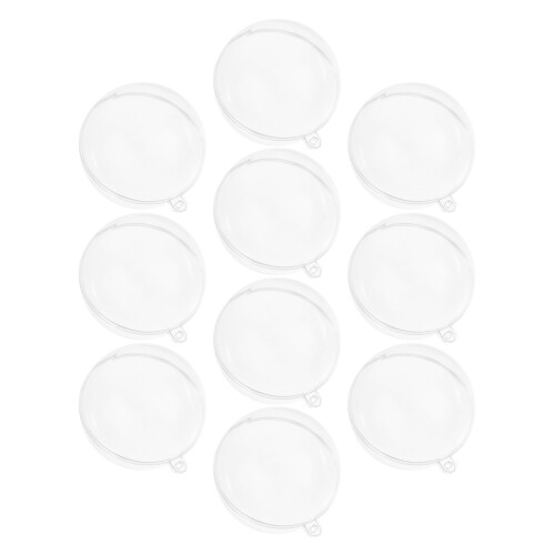 20pcs Openable Clear Christmas Ball Ornament Refillable Hanging Decor 2