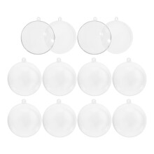 20pcs Openable Clear Christmas Ball Ornament Refillable Hanging Decor