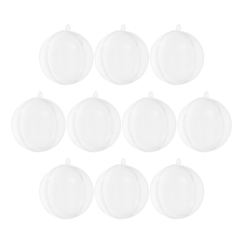 20pcs Openable Clear Christmas Ball Ornament Refillable Hanging Decor 1