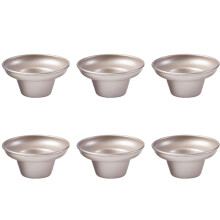 Gold Mushroom Shape Baking Cups - 6 Pcs Small Gold Baking Cups for Sweet and Savory Treats, Durable and Stylish Design