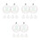18pcs Clear Iridescent Ornament Balls 8cm Decorations 5