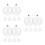 18pcs Clear Iridescent Ornament Balls 8cm Decorations 8