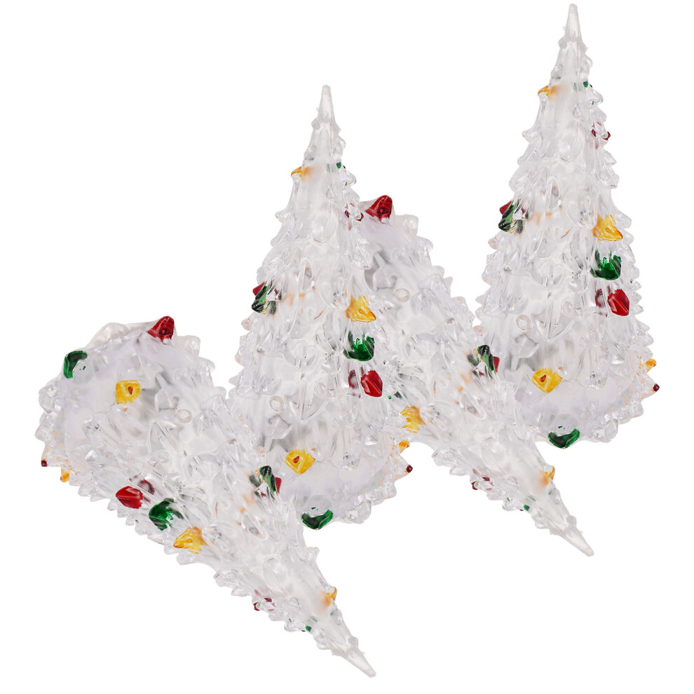 Iplusmile 16Pcs Led Crystal Christmas Trees 12Cm
